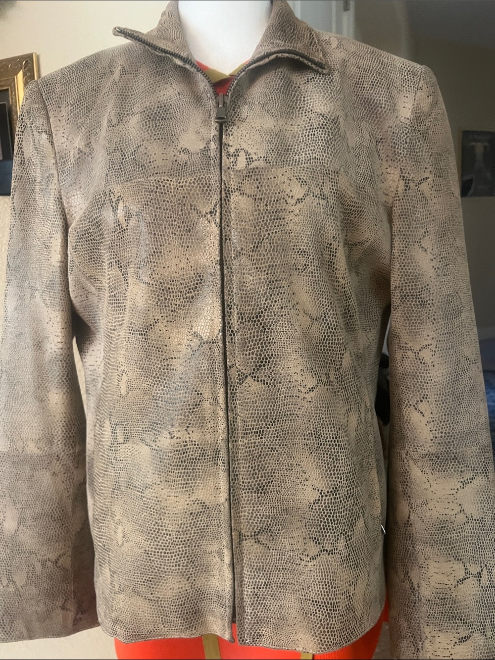 Vintage Snake Leather Jacket